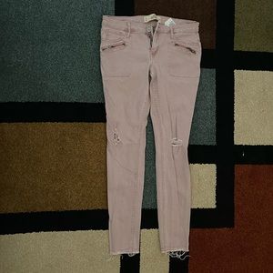 Light pink super skinny jeans